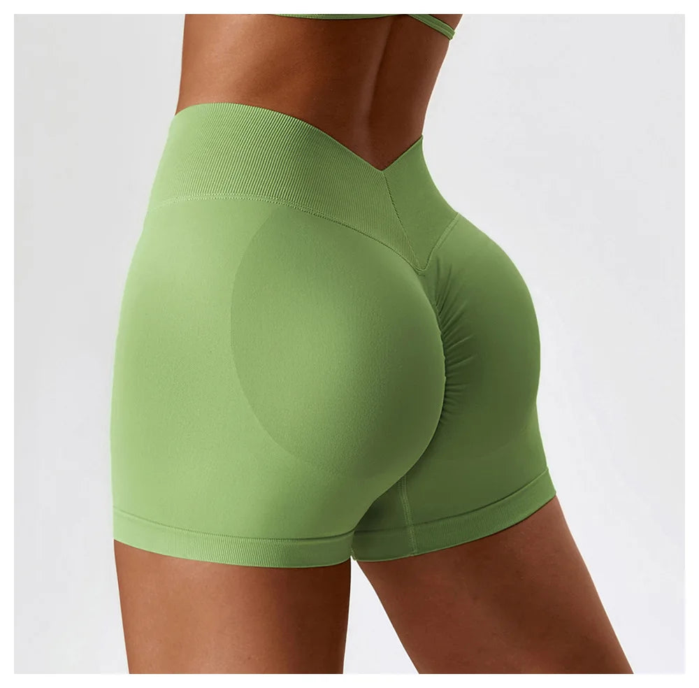 Awakens Sporty Gym Shorts with Scrunch Effect
