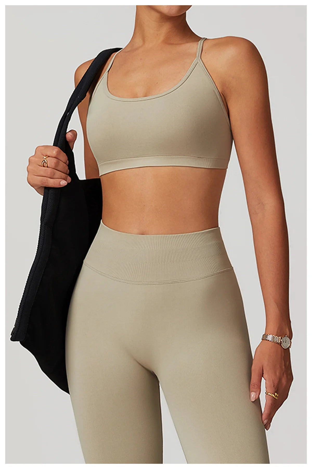 Awakens Seamless Women's Sports Bra with Crossing Back Straps