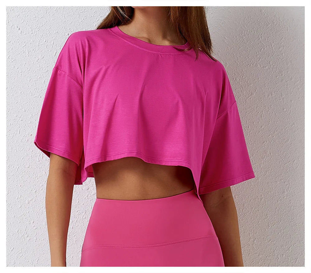 Awakens Sporty Oversized Crop Shirt