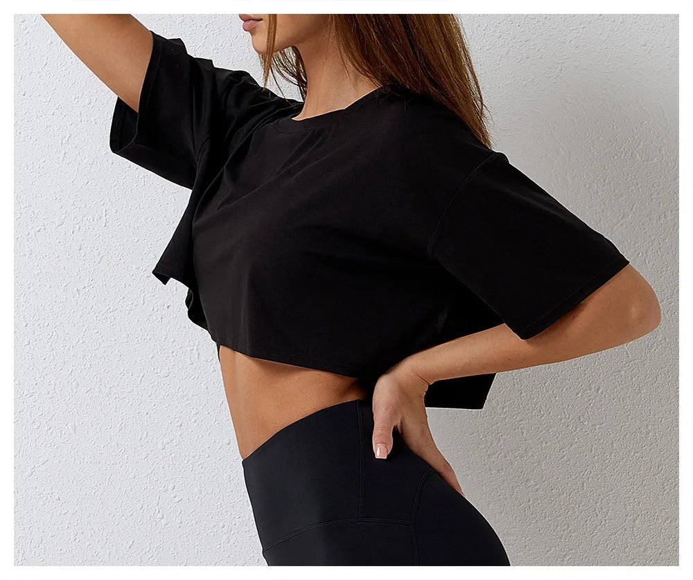 Awakens Sporty Oversized Crop Shirt