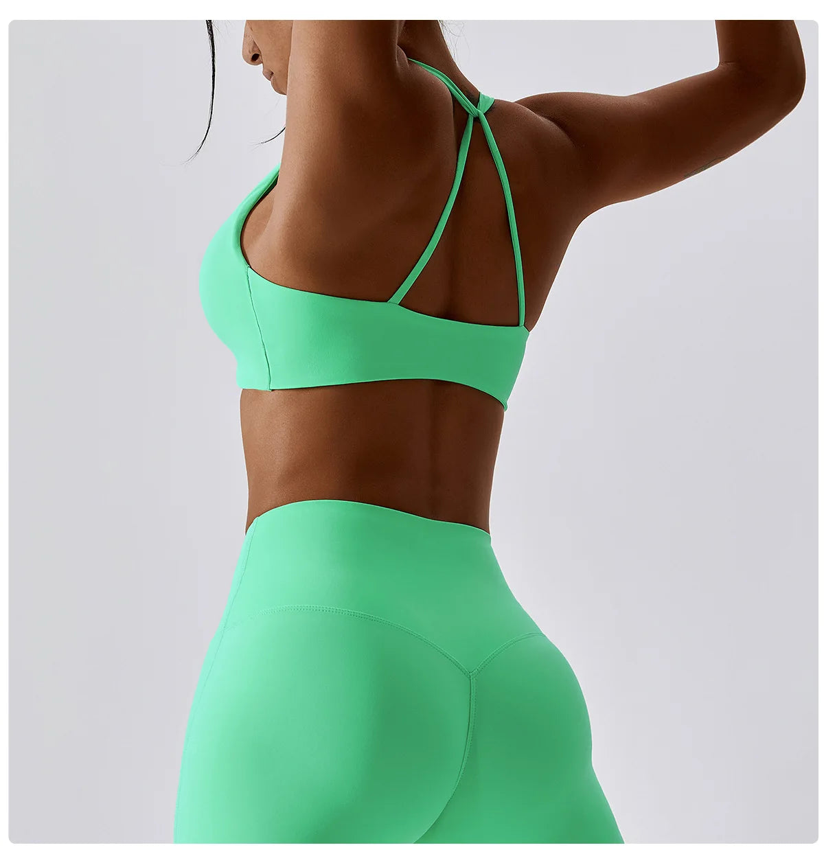 Awakens Push Up Sports Top with Open Back