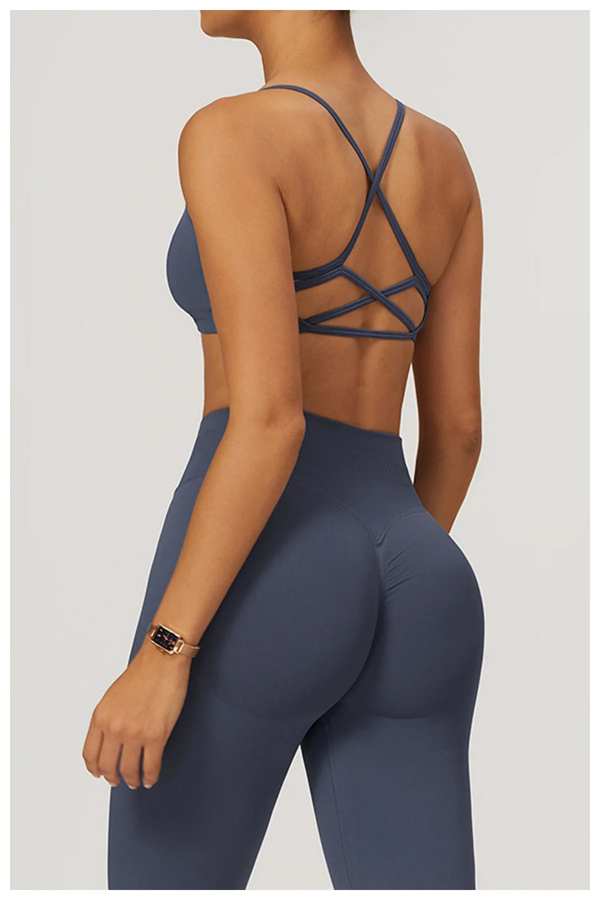 Awakens Seamless Women's Sports Bra with Crossing Back Straps