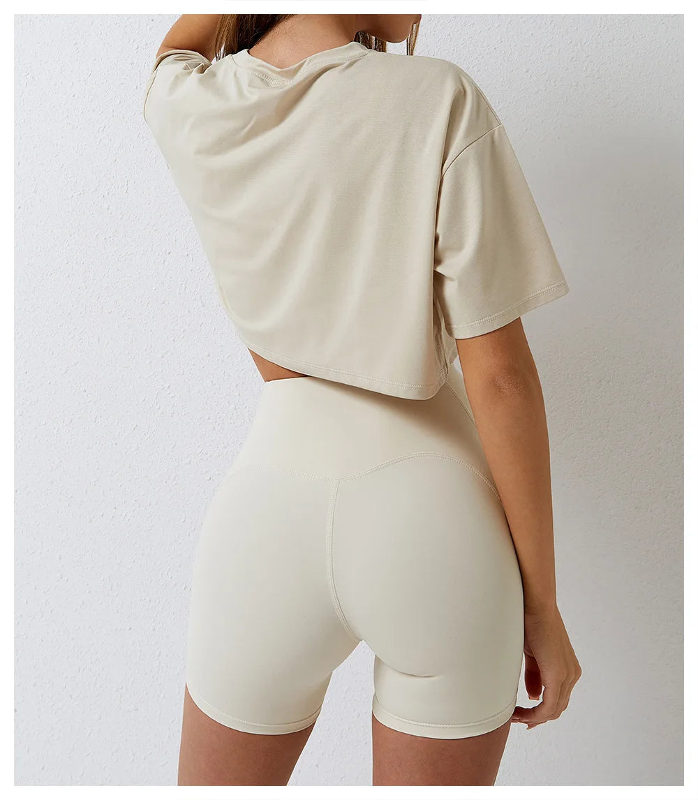 Awakens Sporty Oversized Crop Shirt