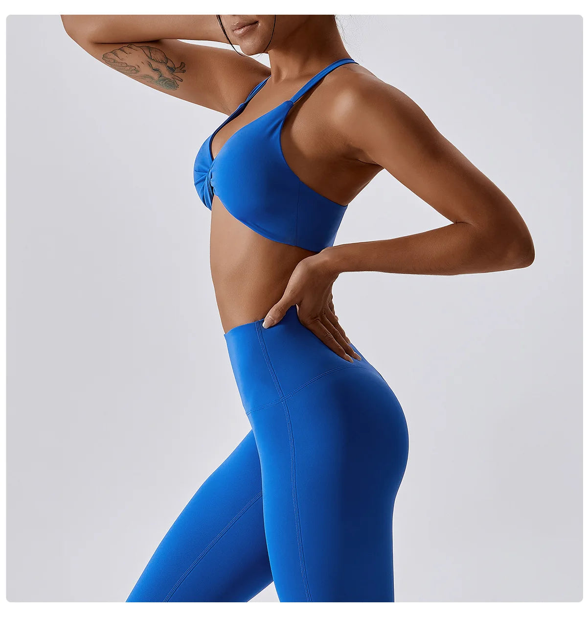 Awakens Push Up Sports Top with Open Back