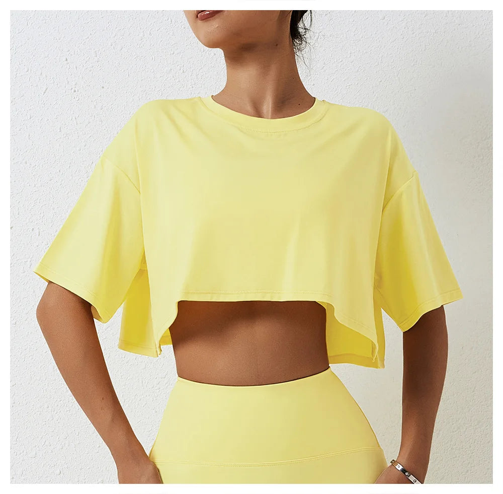Awakens Sporty Oversized Crop Shirt