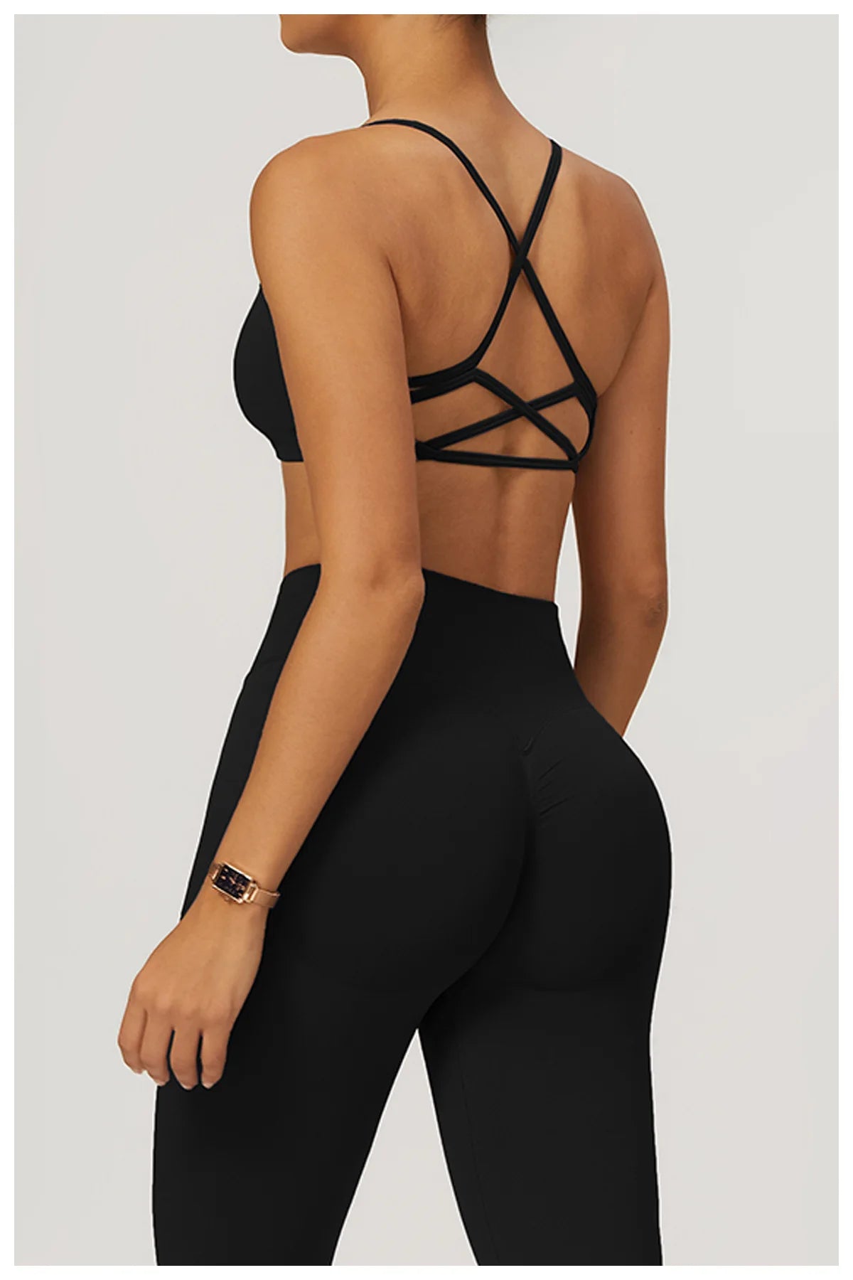 Awakens Seamless Women's Sports Bra with Crossing Back Straps