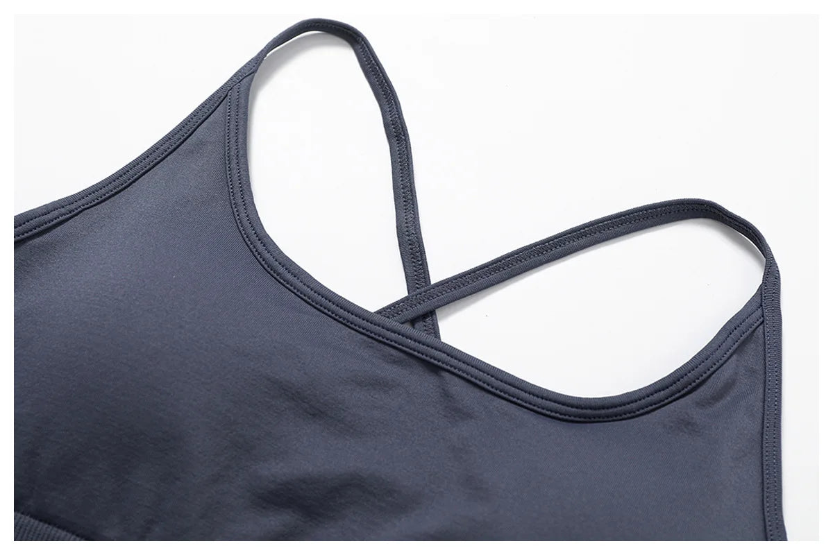 Awakens Seamless Women's Sports Bra with Crossing Back Straps
