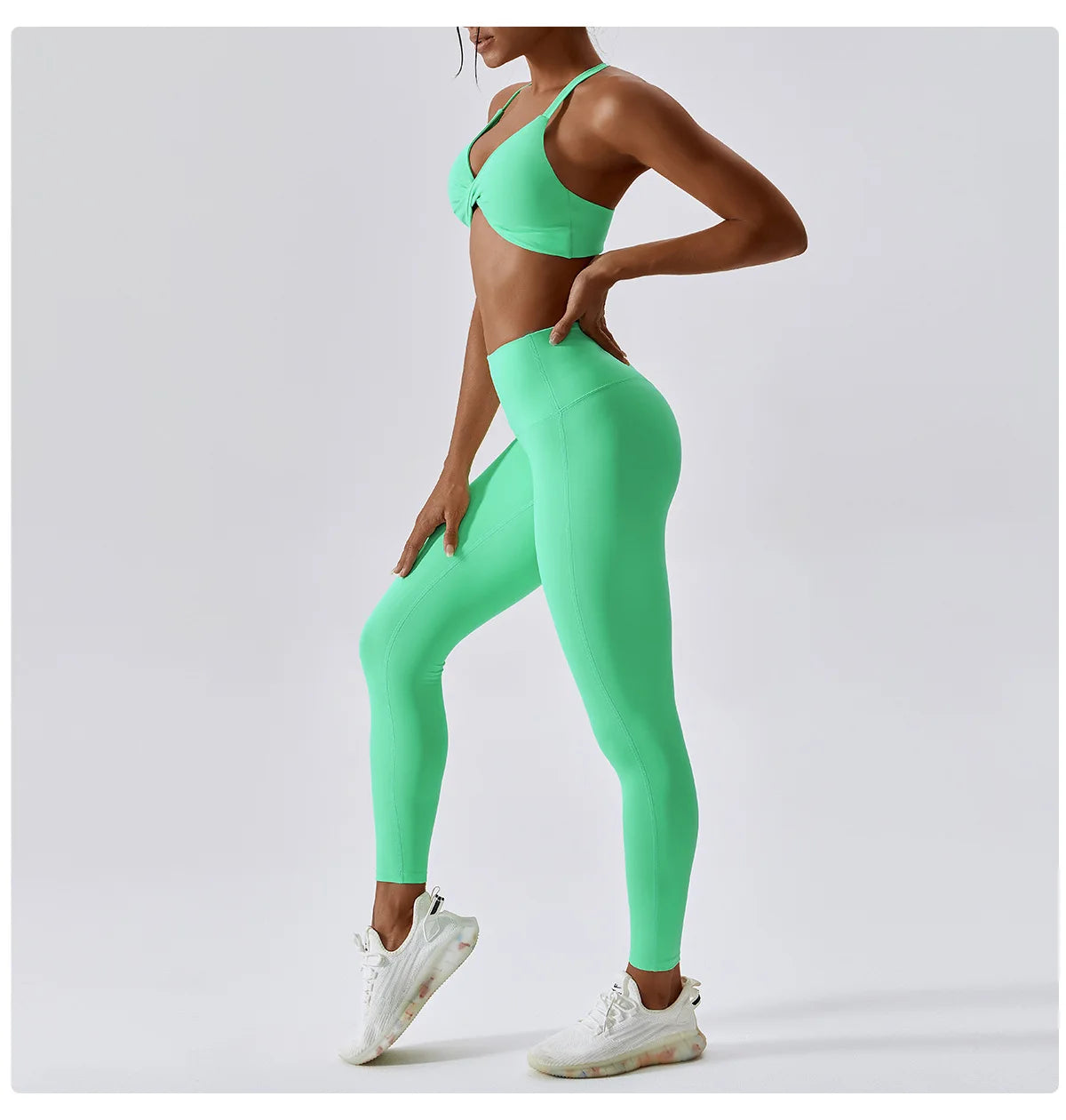 Awakens Push Up Sports Top with Open Back