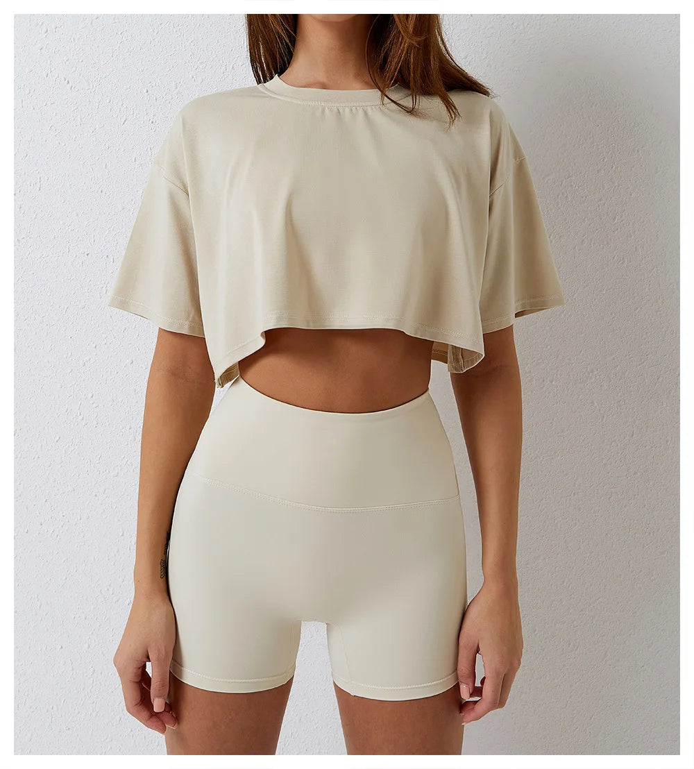 Awakens Sporty Oversized Crop Shirt