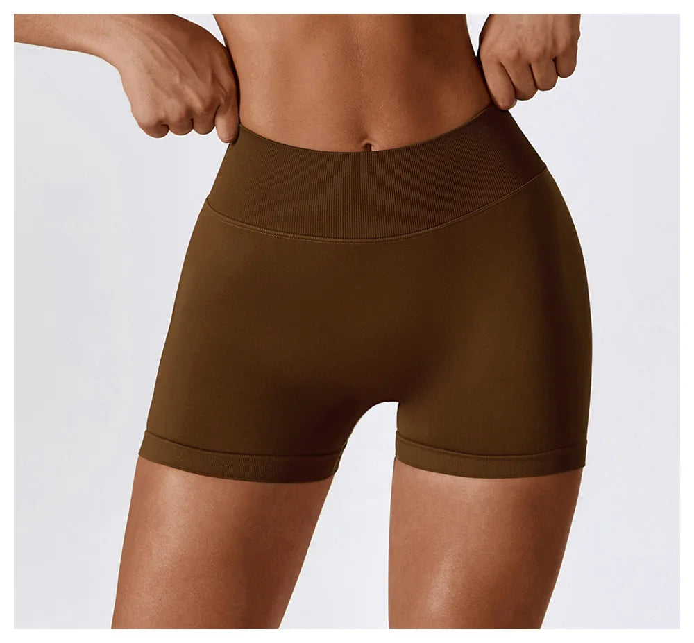 Awakens Sporty Gym Shorts with Scrunch Effect