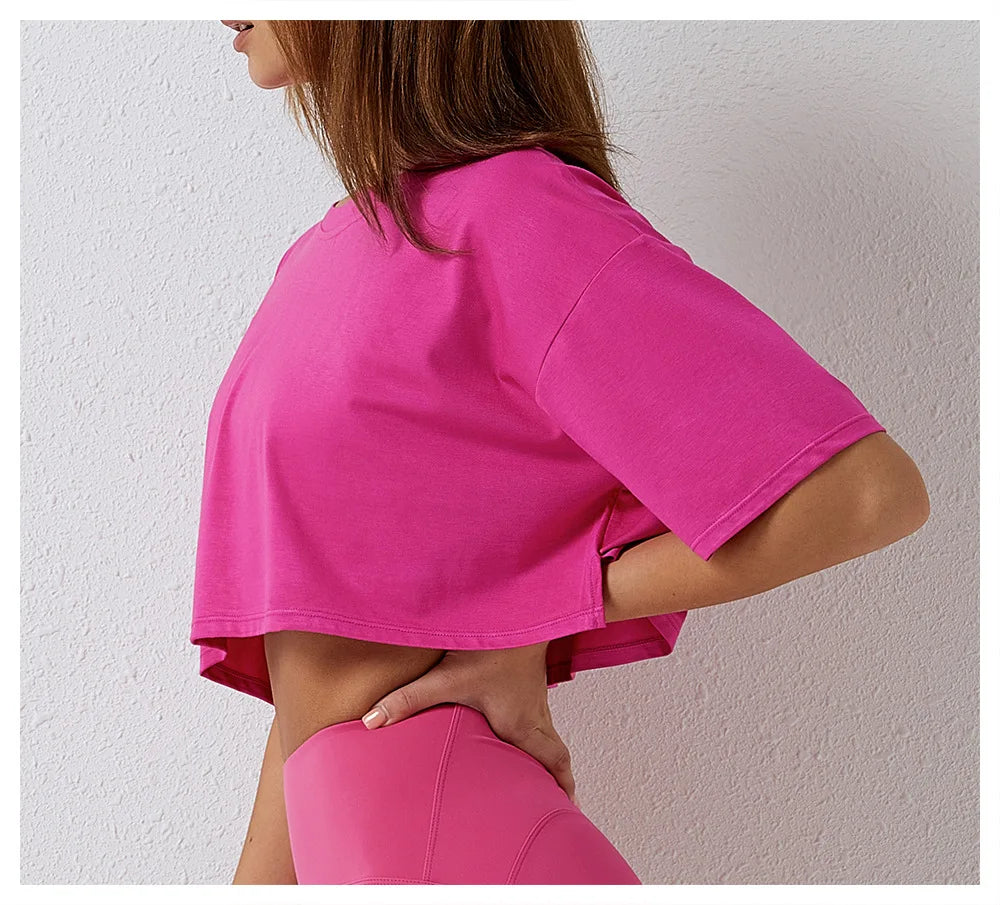 Awakens Sporty Oversized Crop Shirt
