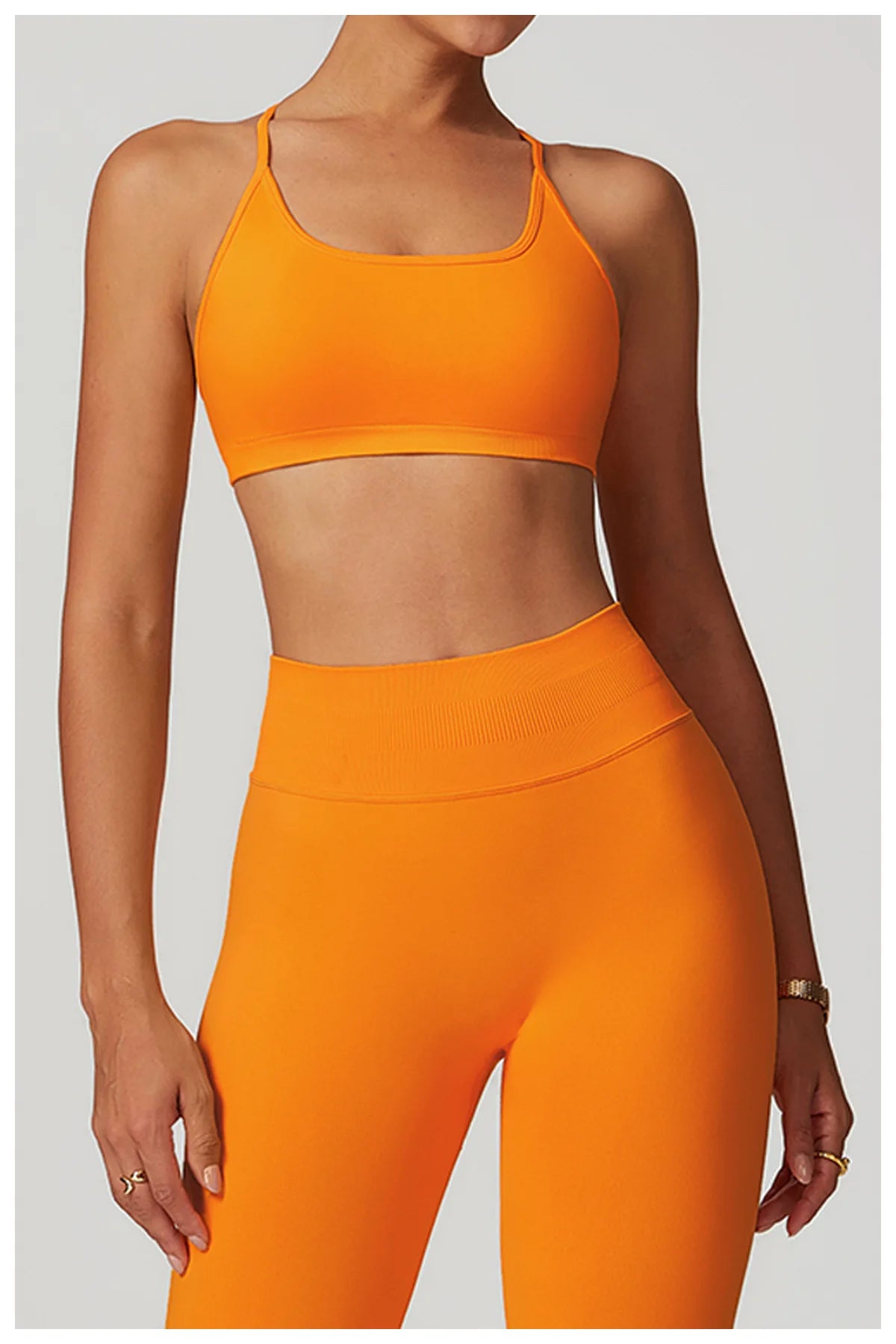 Awakens Seamless Women's Sports Bra with Crossing Back Straps