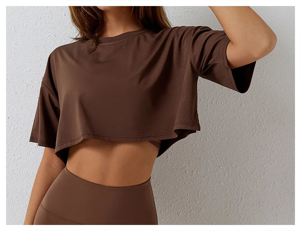 Awakens Sporty Oversized Crop Shirt
