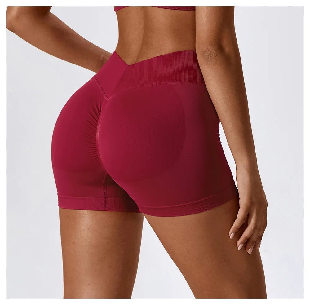 Awakens Sporty Gym Shorts with Scrunch Effect