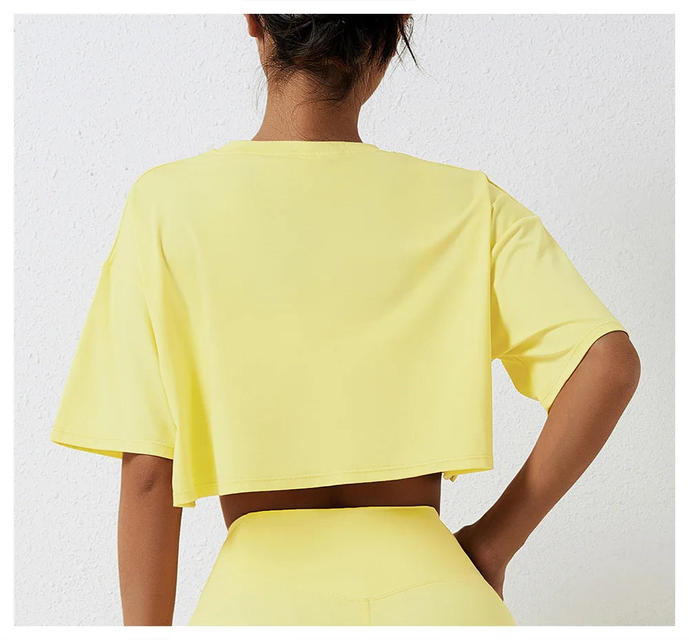Awakens Sporty Oversized Crop Shirt