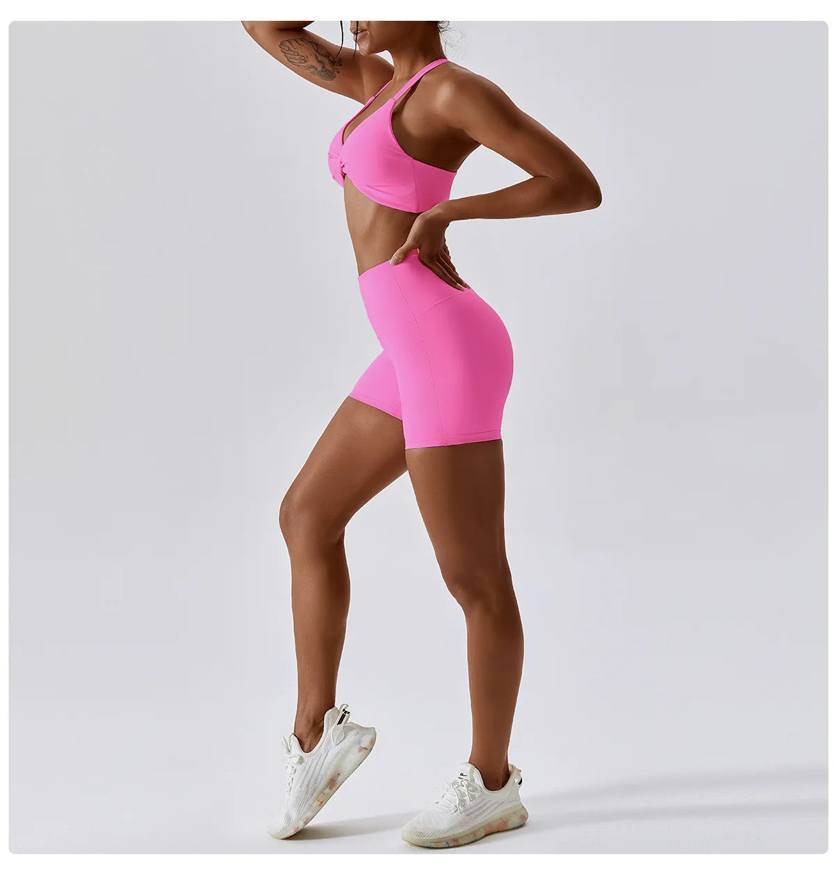 Awakens Push Up Sports Top with Open Back