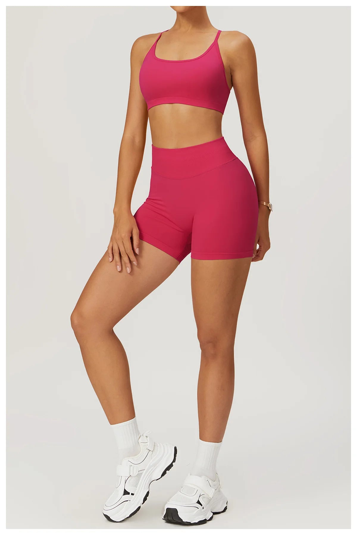 Awakens Seamless Women's Sports Bra with Crossing Back Straps