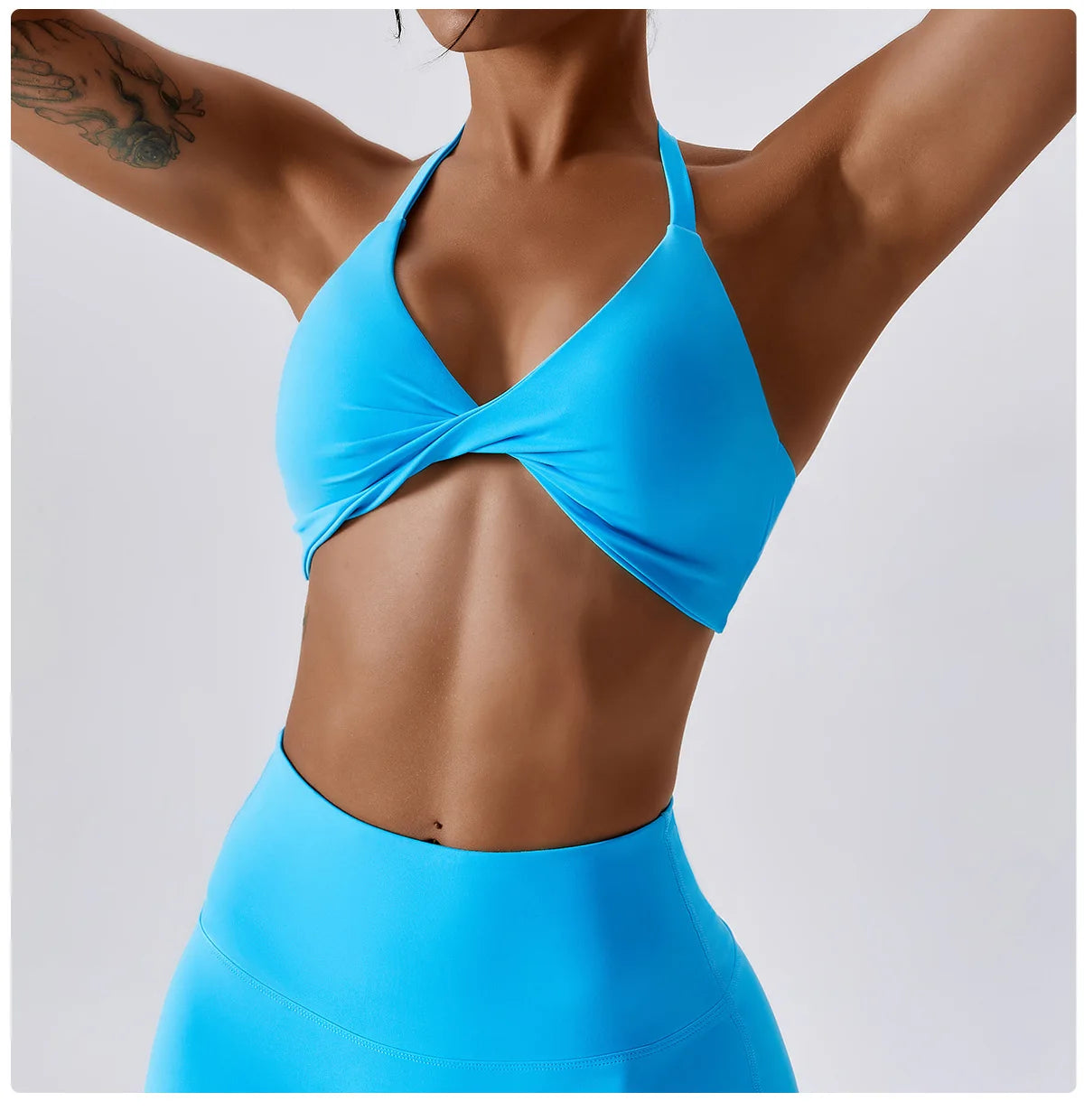 Awakens Push Up Sports Top with Open Back