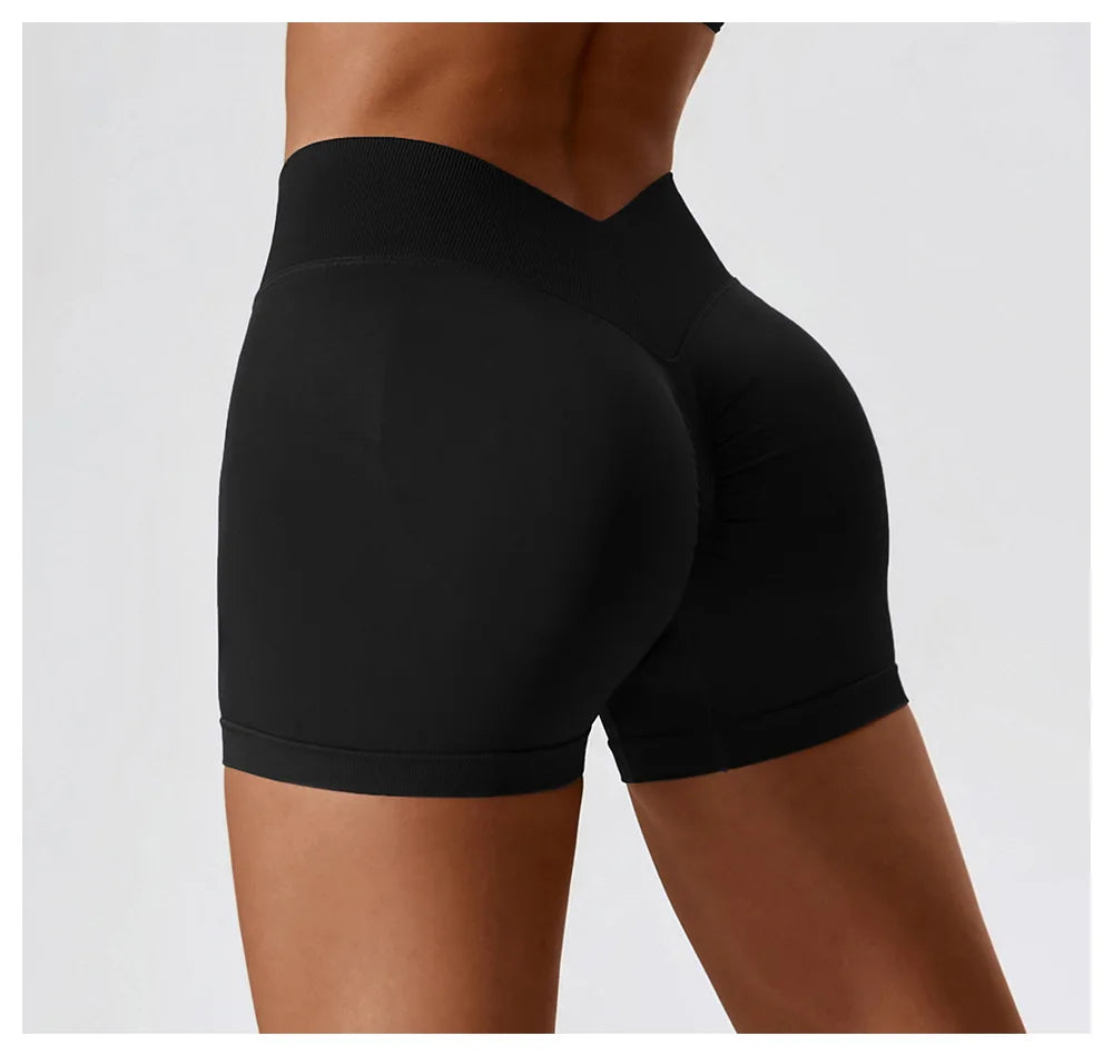 Awakens Sporty Gym Shorts with Scrunch Effect