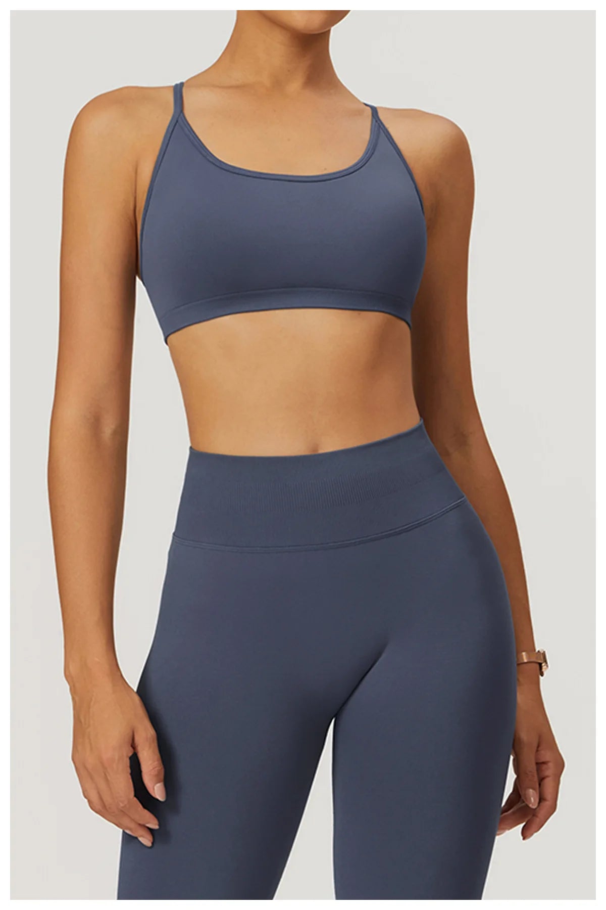 Awakens Seamless Women's Sports Bra with Crossing Back Straps