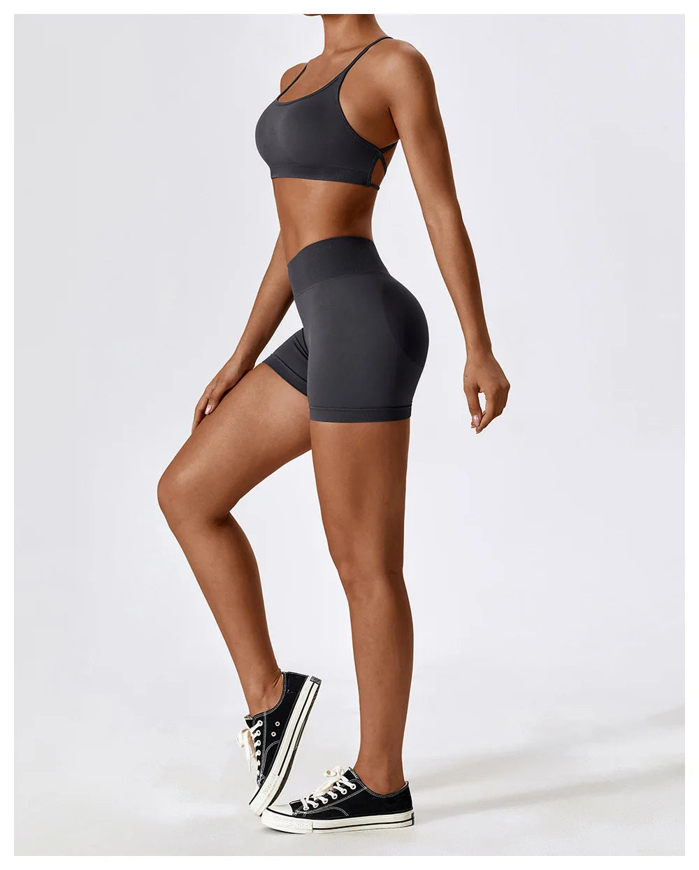 Awakens Sporty Gym Shorts with Scrunch Effect
