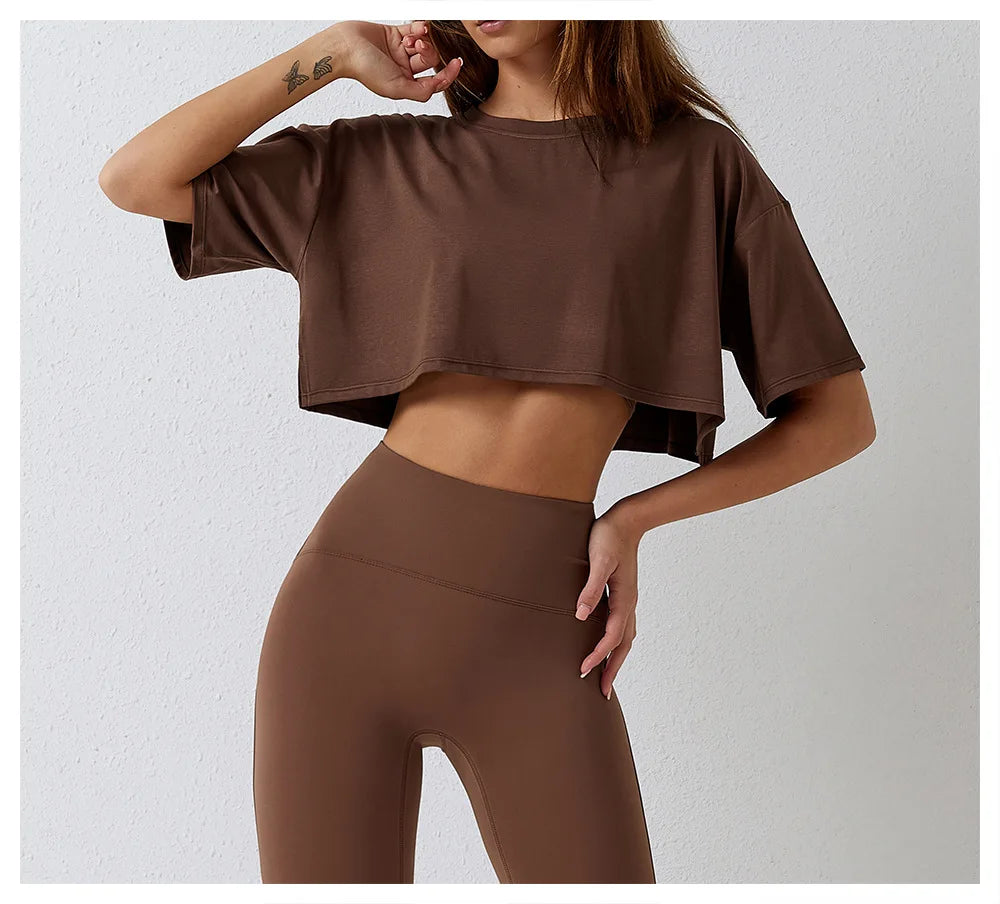 Awakens Sporty Oversized Crop Shirt