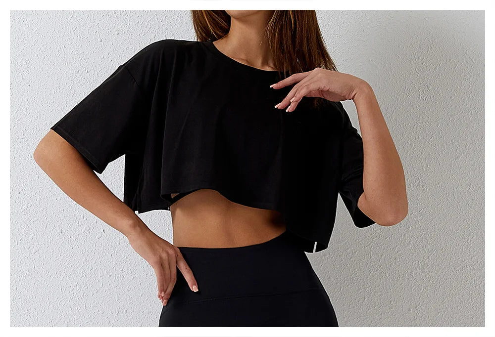 Awakens Sporty Oversized Crop Shirt