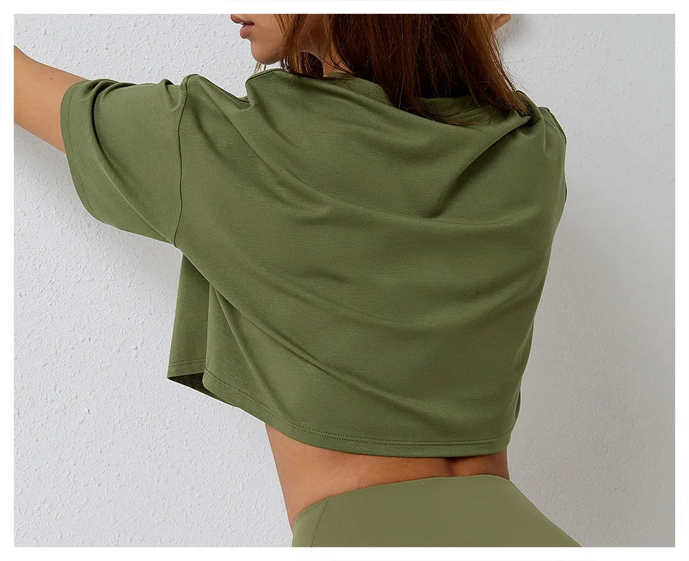 Awakens Sporty Oversized Crop Shirt