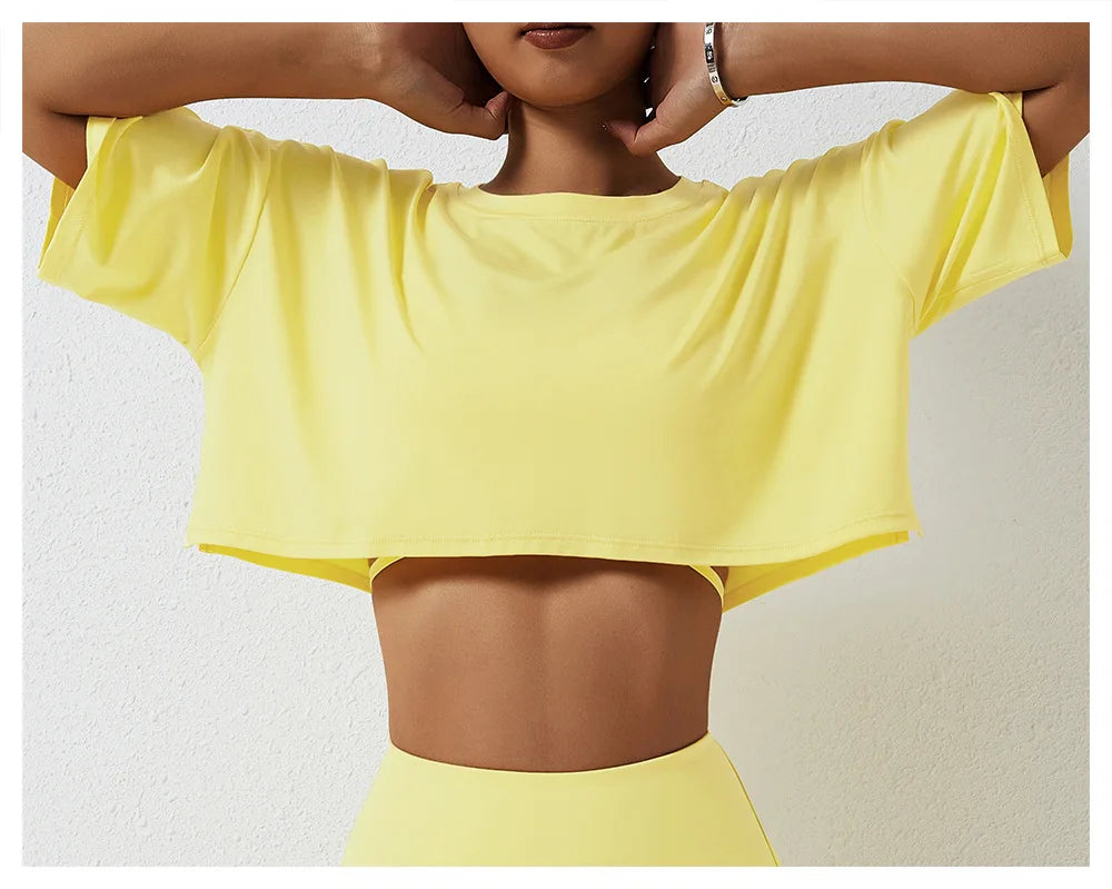 Awakens Sporty Oversized Crop Shirt