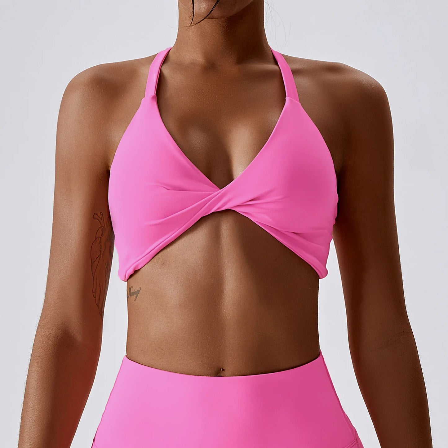 Awakens Push Up Sports Top with Open Back