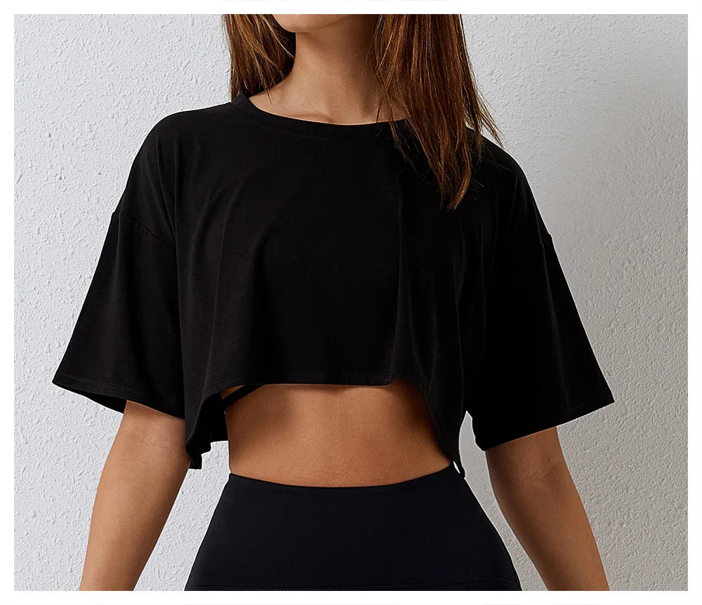 Awakens Sporty Oversized Crop Shirt