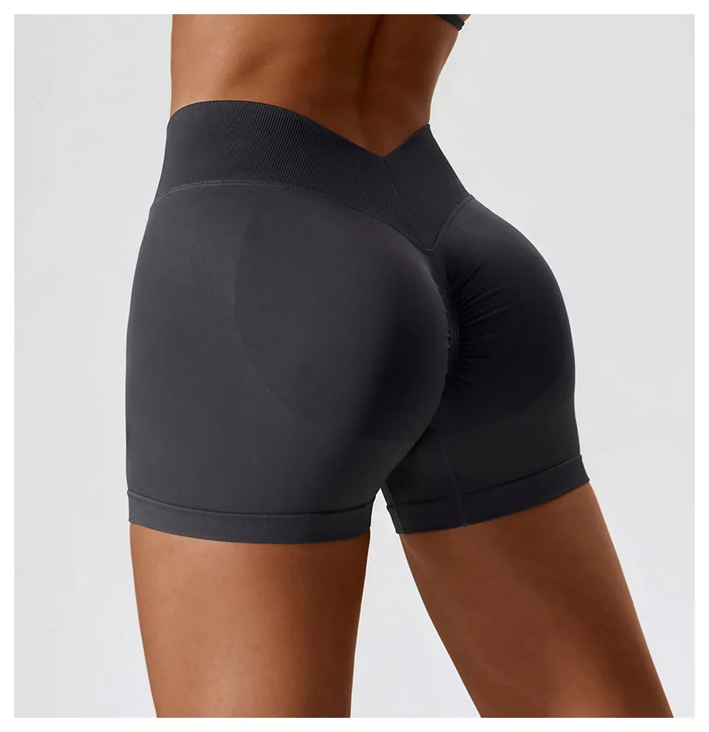 Awakens Sporty Gym Shorts with Scrunch Effect