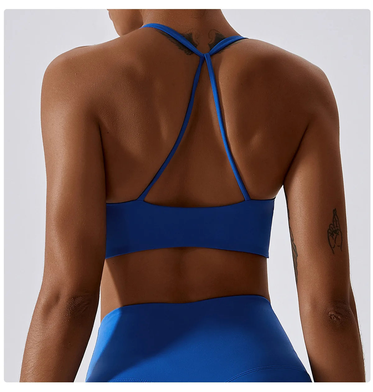 Awakens Push Up Sports Top with Open Back
