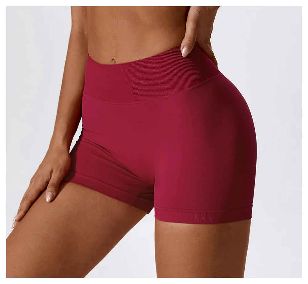 Awakens Sporty Gym Shorts with Scrunch Effect