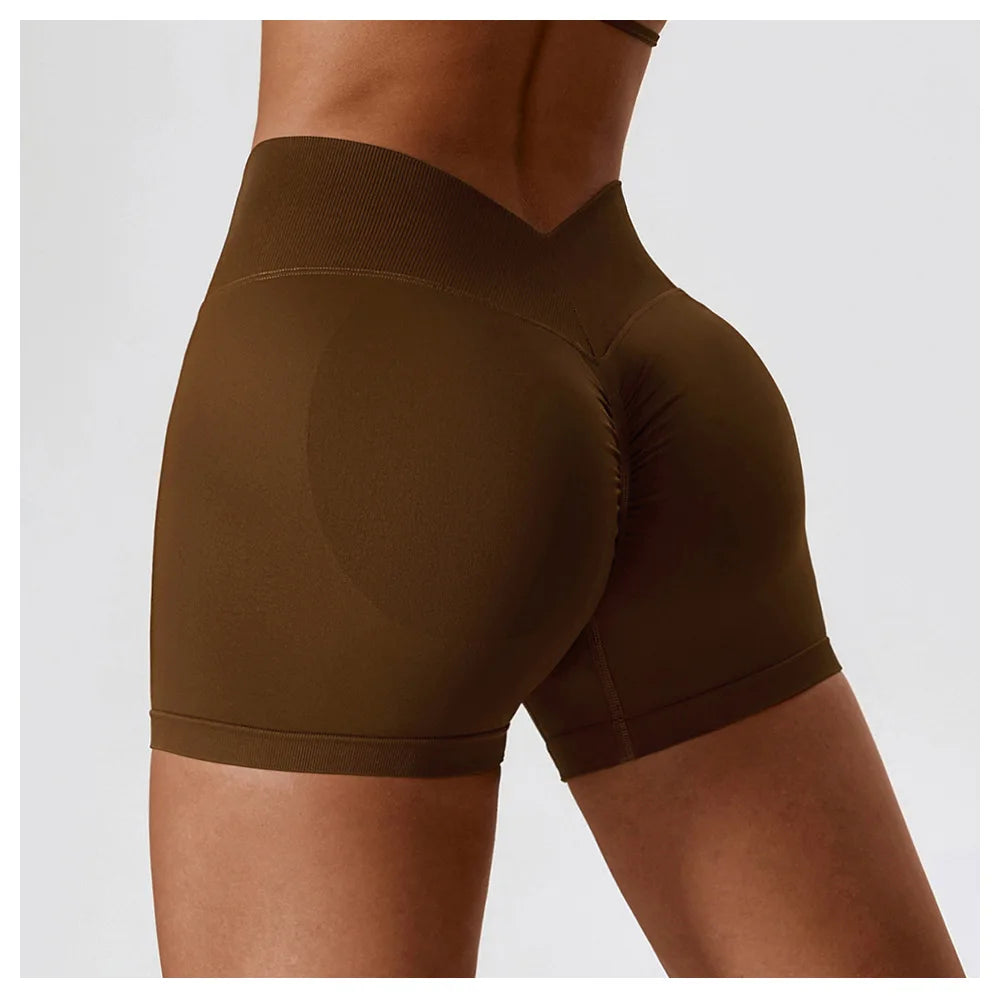 Awakens Sporty Gym Shorts with Scrunch Effect