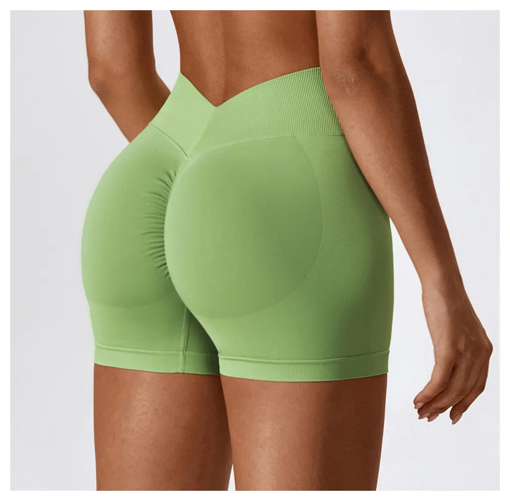 Awakens Sporty Gym Shorts with Scrunch Effect