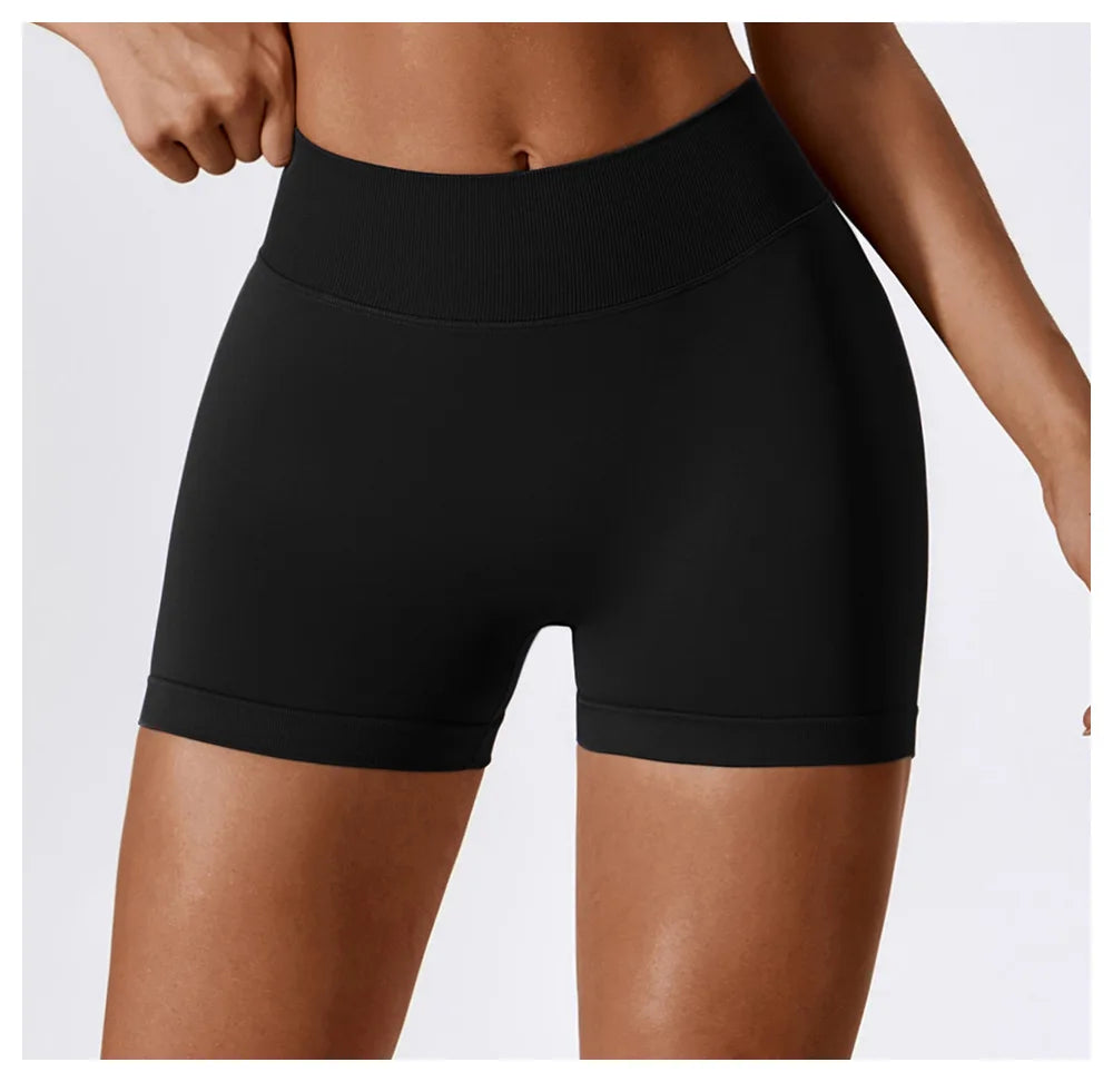 Awakens Sporty Gym Shorts with Scrunch Effect