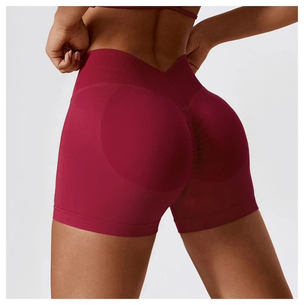 Awakens Sporty Gym Shorts with Scrunch Effect