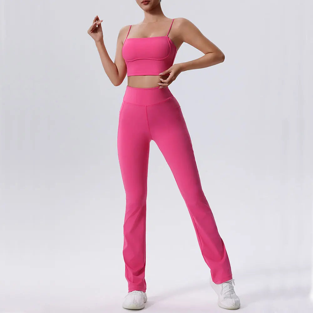 Awakens 2-Piece Women's Sports Set: Push-Up Tracksuit &amp; Leggings