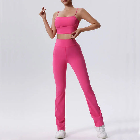 Awakens 2-Piece Women's Sports Set: Push-Up Tracksuit &amp; Leggings