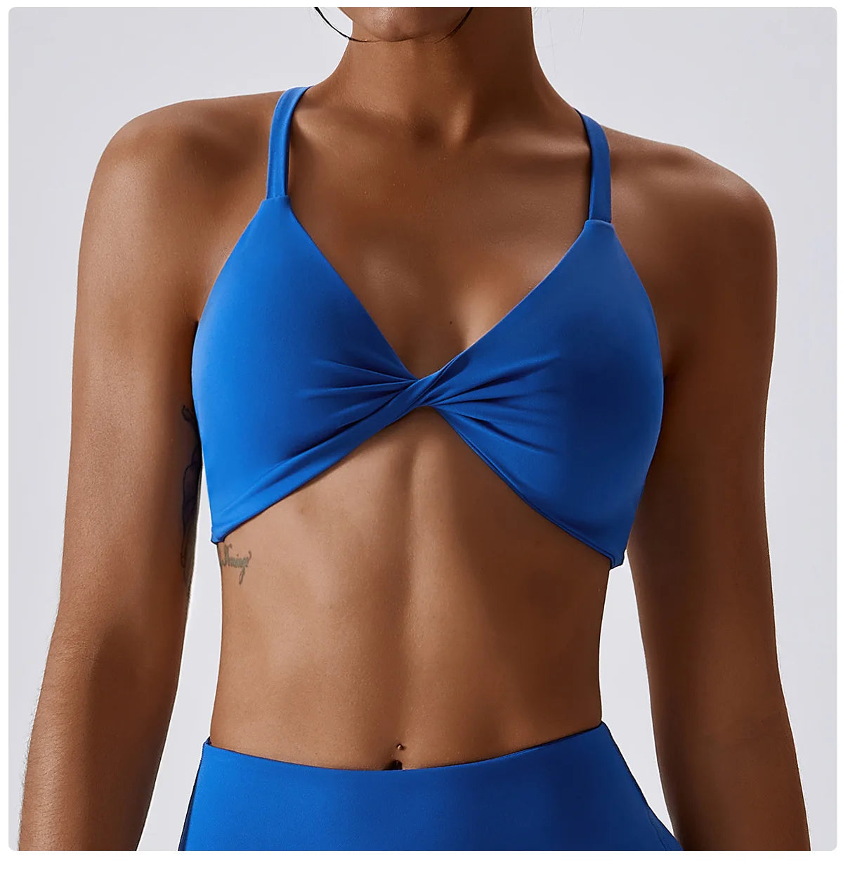Awakens Push Up Sports Top with Open Back 