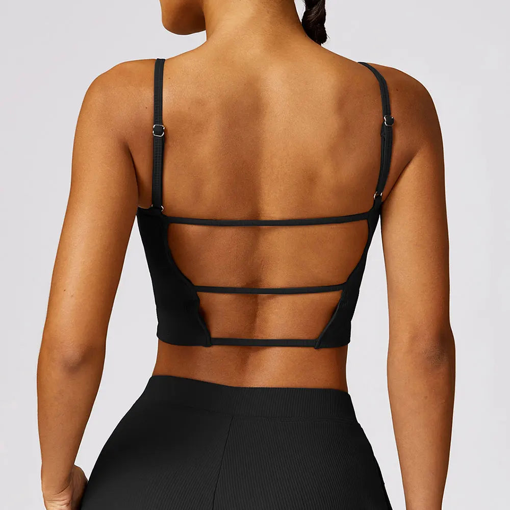 Awakens Atmungsaktiver, stoßfester Push-Up-Sport-BH für Damen