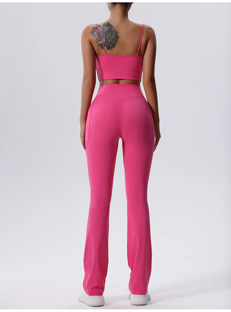 Awakens 2-Piece Women's Sports Set: Push-Up Tracksuit &amp; Leggings