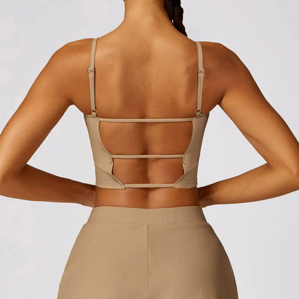 Awakens Atmungsaktiver, stoßfester Push-Up-Sport-BH für Damen