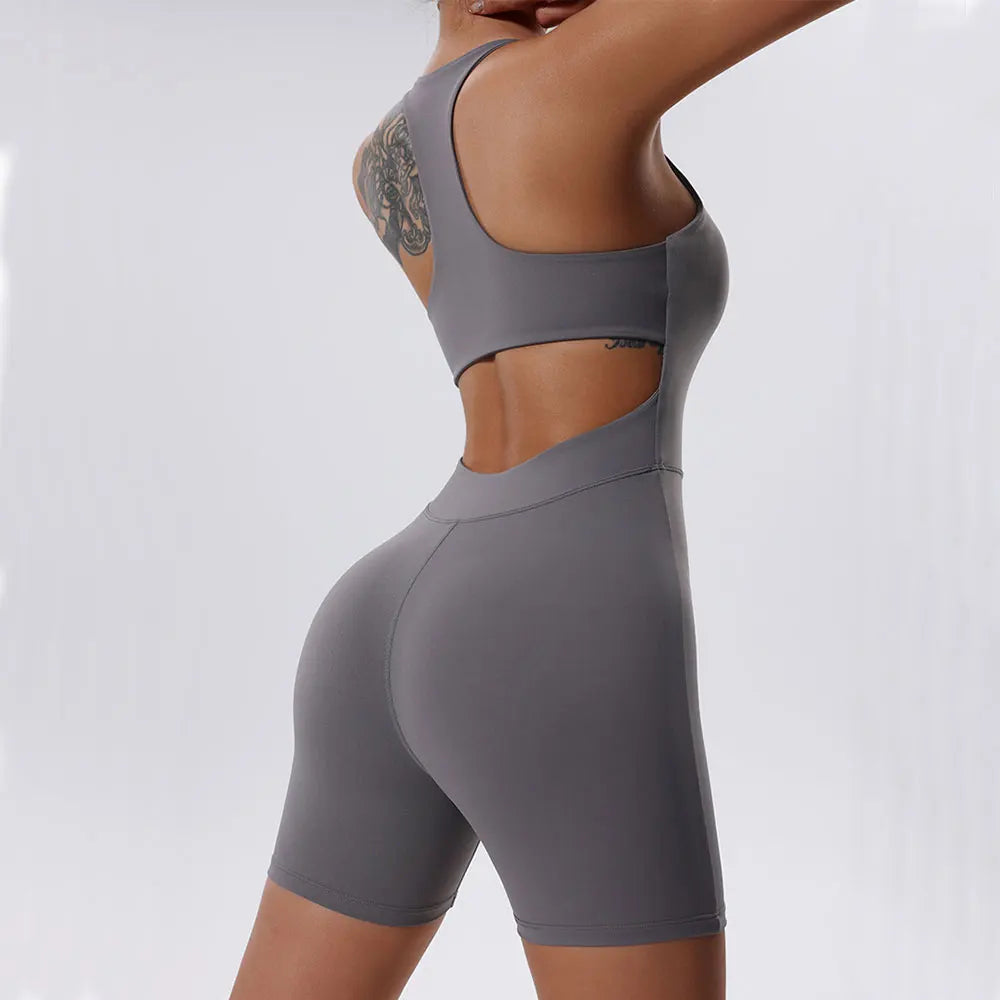 Awakens Zipper Yoga Bodysuit