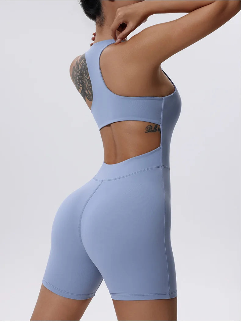 Awakens Zipper Yoga Bodysuit