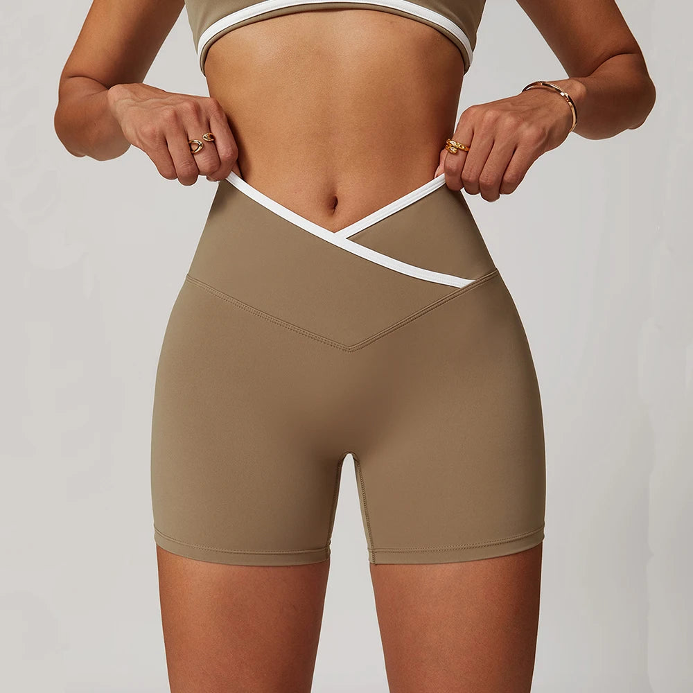 Awakens Striped Yoga Shorts