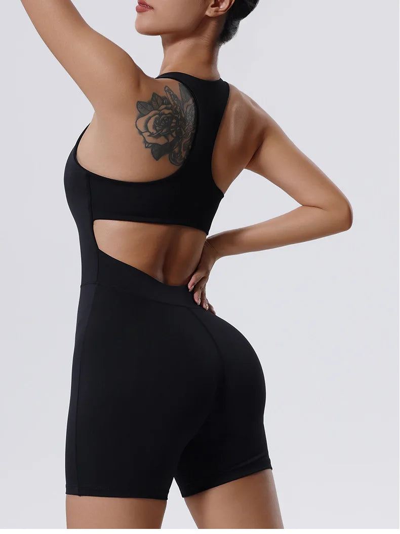 Awakens Zipper Yoga Bodysuit
