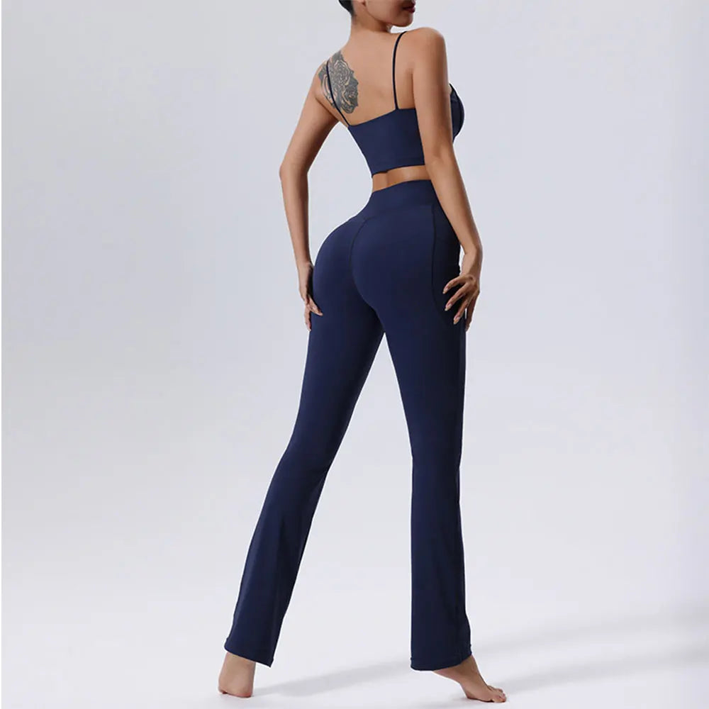 Awakens 2-Piece Women's Sports Set: Push-Up Tracksuit &amp; Leggings