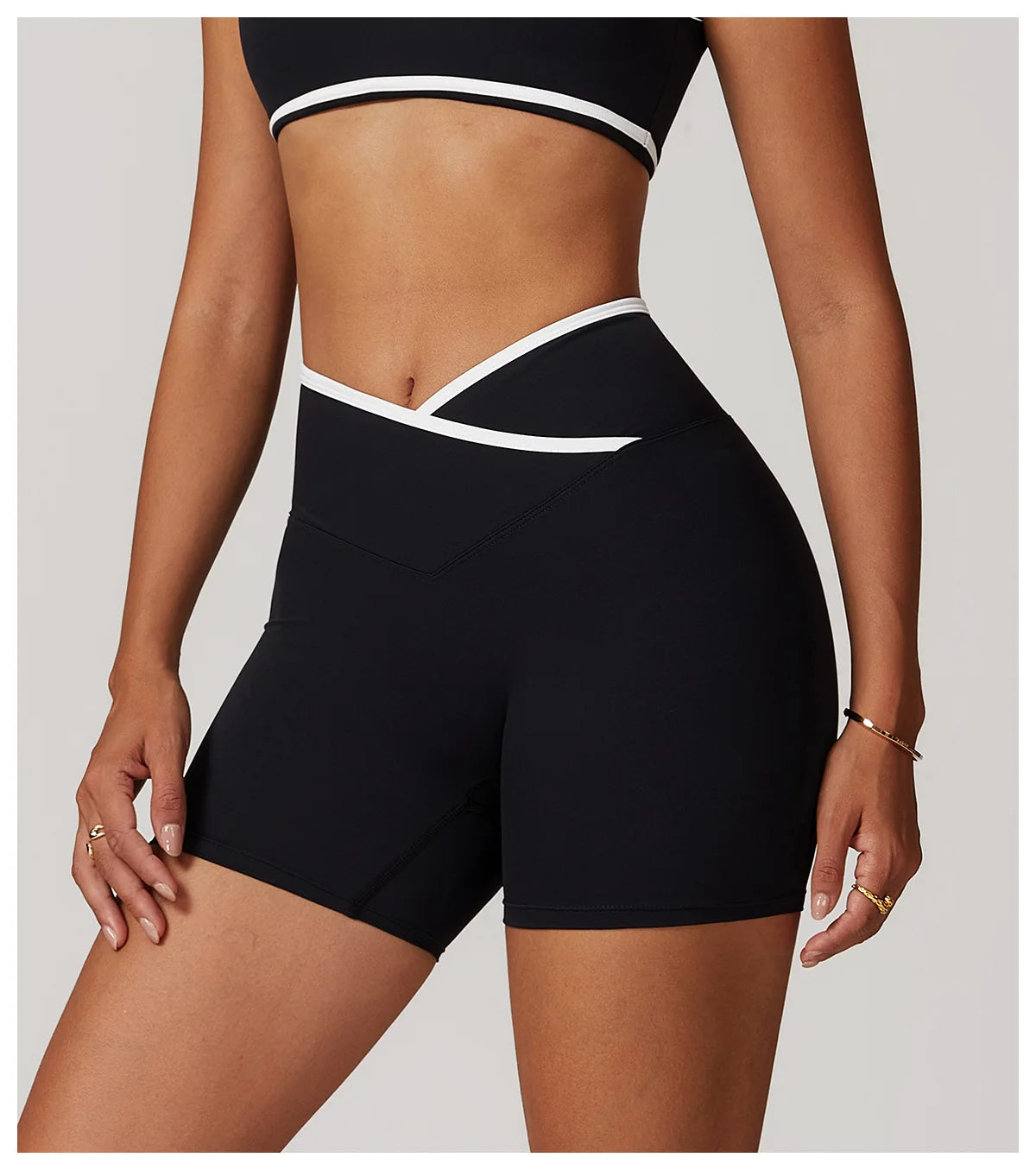 Awakens Striped Yoga Shorts